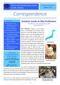 Japan Local Government Centre (CLAIR, Sydney) Newsletter Issue No.76  June/2014