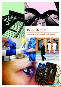 Research 2012 Department of Orthopedics | Lund university