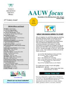 AAUW focus 21st Century Award 2005 Gold Winner