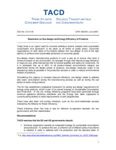 TACD Eco-design & Energy Efficiency Resolution