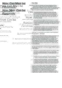 How Can Men be Feminists? How Men Can be Feminists  Key Idea