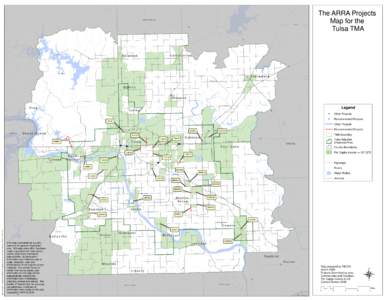 The ARRA Projects Map for the Tulsa TMA Washington