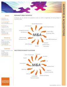 Daniel del Rio P0432  BASHAM’S M&A EXPERTISE At Basham, we are comitted and prepared to assist our clients in negotiating and closing Merger &