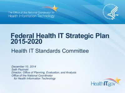 Federal Health IT Strategic Plan[removed]