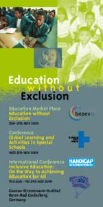 Education without Exclusion Education Market Place Education without Exclusion