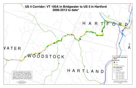 US 4 Corridor:PVTO100A in Bridgwater to US 5 in Hartford M F R E T