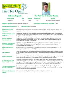 The First Tee / Tee / First Tee Open / Handicap / Sand Ridge Golf Club / Sports / Golf / Leisure