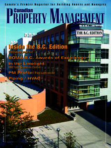Canadian  Canada’s Premier Magazine for Building Owners and Managers PROPERTY MANAGEMENT VOL. 13 NO. 4 • JUNE/JULY 2005