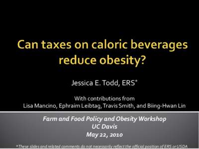 Taxing sugar-sweetened beverages