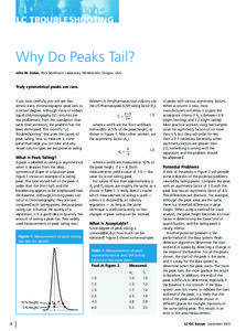 LC TROUBLESHOOTING  Why Do Peaks Tail?