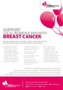 Support  local women & men with breast cancer