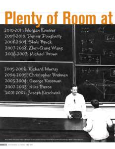 Plenty of Room at  Photo courtesy of the Caltech Archives; additional art by Lance Hayashida; likeness of Richard Feynman reprinted with permission of Melanie Jackson Agency, LLC. 32