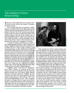 The Employer-Union Relationship CO  PY