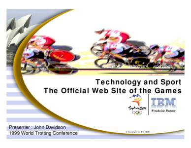 1999 World Trotting Conf Papers - Technology & Sport - John Davidson