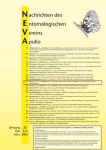 N achrichten des E ntomologischen V ereins A pollo