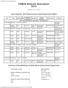 FAMAS Network Description Report