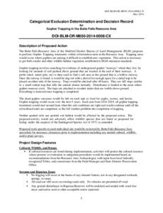 Conservation in the United States / United States Department of the Interior / Bureau of Land Management / Wildland fire suppression / Gopher / Federal Land Policy and Management Act / Medford /  Oregon / Riparian zone / Environment of the United States / Environment / Water