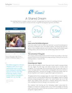 Success Story  Business A Shared Dream The wedding website company created a romantic message about the dream of a wedding and used