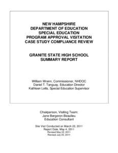 Microsoft Word - Granite State High School Case Study Compliance Review Summary Report[removed]revised.doc