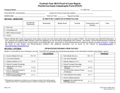 Microsoft Word[removed]FHCF L1B - Proof of Loss Report FINAL[removed]docx