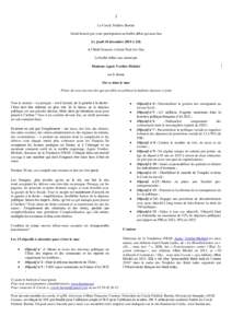 1 Le Cercle Frédéric Bastiat Serait honoré par votre participation au buffet débat qui aura lieu Le jeudi 10 décembre 2015 à 12h A l’hôtel Sourcéo, à Saint-Paul-Lès-Dax Le buffet débat sera animé par