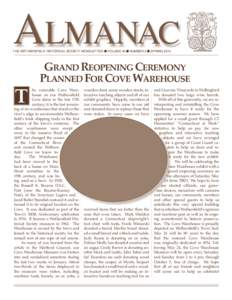 ALMANAC  THE WETHERSFIELD HISTORICAL SOCIETY NEWSLETTER n VOLUME 40 n NUMBER 2 n SPRING 2014 T