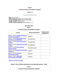 ITI: Voluntary Product Accessibility Template