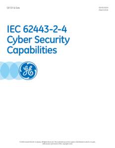 GE Oil & Gas  IECCyber Security Capabilities