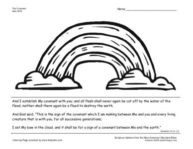 The Covenant Coloring Page with Scripture