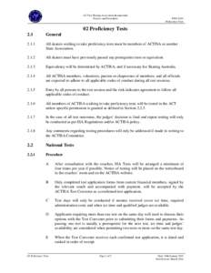 ACT Ice Skating Association Incorporated Policies and Procedures PP02-2013 Proficiency Tests