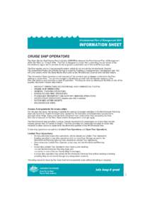 Hinchinbrook Plan of Management[removed]INFORMATION SHEET CRUISE SHIP OPERATORS The Great Barrier Reef Marine Park Authority (GBRMPA) released the Hinchinbrook Plan of Management[removed]the Plan) on 15 April[removed]The Plan 