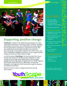 Youth / Youth voice / Human development / Social philosophy / Youth Advisory Committee of Cuyahoga County / Ageism / Community building / Philosophy of education
