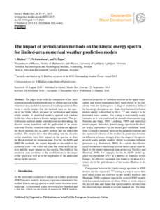 Geosci. Model Dev., 8, 87–97, 2015 www.geosci-model-dev.netdoi:gmd © Author(sCC Attribution 3.0 License.  The impact of periodization methods on the kinetic energy spectra