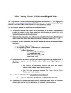 Microsoft Word - DallasCountyClerk_CivilDivision_HelpfulHints_Revised_071514