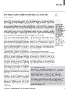Review  Developmental neurotoxicity of industrial chemicals