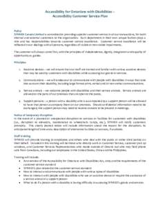 Ergonomics / Transportation planning / Urban design / Ontarians with Disabilities Act / Disability / Customer service / SYNNEX / Customer / Law / Customer experience management / Business / Accessibility