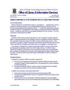 State of Rhode Island Department of Administration  Office of Library & Information Services[removed] – FAX[removed]www.olis.ri.gov