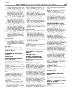 Federal Register / Vol. 79, No[removed]Tuesday, February 18, [removed]Notices Number 2060–0035; expires on[removed]; Approved without change. EPA ICR Number[removed]; NSPS for Rubber Tire Manufacturing; 40 CFR part 60 su