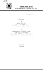 REPUBLIC OF KOREA PERMANENT MISSION TO THE UNITED NATIONS 666 UNITED NATIONS PLAZA, SUITE 300, NEW YORK, N.Y[removed]TEL: [removed]check against delivery)