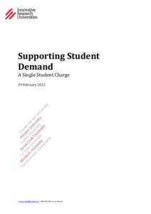 Supporting Student Demand A Single Student Charge 29 Februarye  tw iru.edu.au
