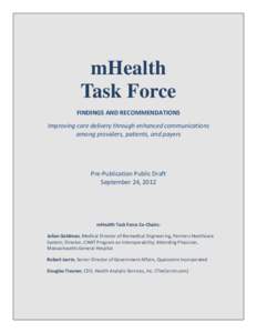 Microsoft Word - mHealth Task Force Recommendations