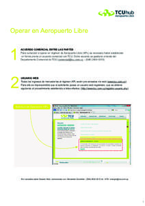 Operar en Aeropuerto Libre  1 ACUERDO COMERCIAL ENTRE LAS PARTES Para comenzar a operar en régimen de Aeropuerto Libre (APL) es necesario haber establecido