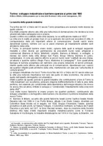 Torino: sviluppo industriale e barriere operaie ai primi del ‘900 di Enrico Miletto, Istituto piemontese per la storia della Resistenza e della società contemporanea, 2002