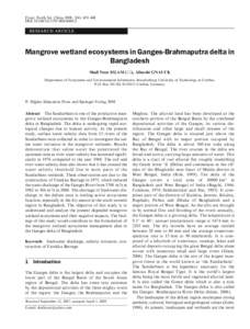 Front. Earth Sci. China 2008, 2(4): 439–448 DOIs11707RESEARCH ARTICLE  Mangrove wetland ecosystems in Ganges-Brahmaputra delta in