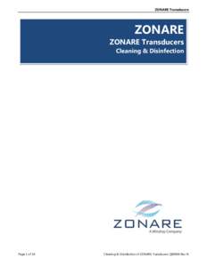 ZONARE Transducers  ZONARE ZONARE Transducers Cleaning & Disinfection