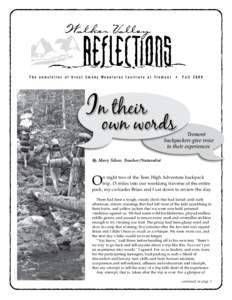 The newsletter of Great Smoky Mountains Institute at Tremont  • Fall 2008