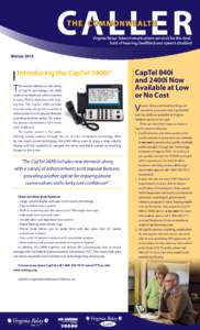 WinterIntroducing the CapTel 2400i® T