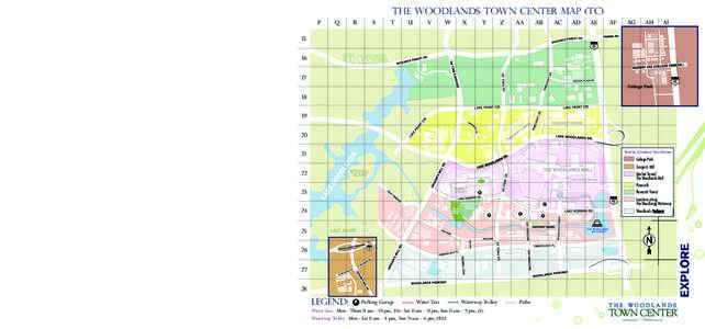 The Woodlands Town Center Map (TC)  TABLE OF CONTENTS P MAPS