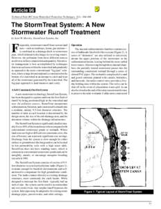 Article 96 Technical Note #67 from Watershed Protection Techniques. 2(1): [removed]The StormTreat System: A New Stormwater Runoff Treatment by Scott W. Horsley, StormTreat Systems, Inc.