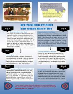 Step 1  How Federal Jurors are Selected in the Southern District of Iowa  Creating the Master Jury Wheel